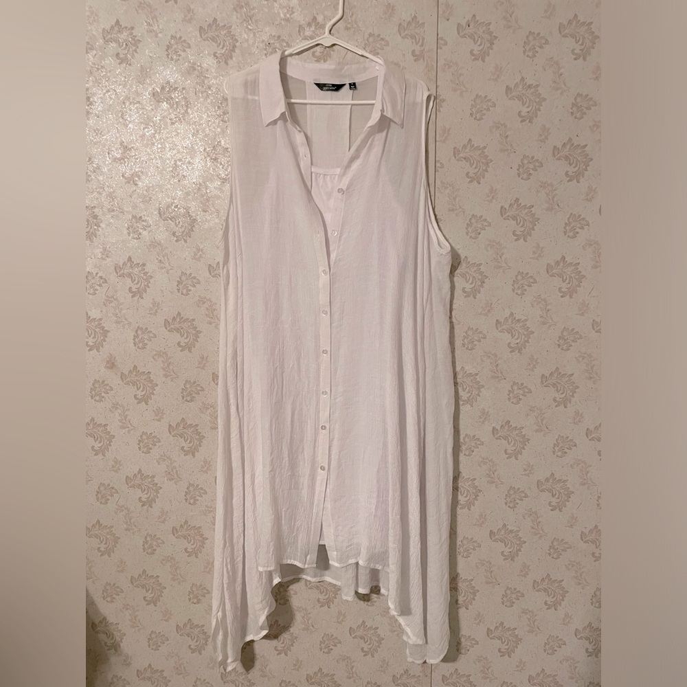 Mlle Gabrielle Women’s Gorgeous White Crepes/Lined Rayon/Summer Dress S 3X NEW